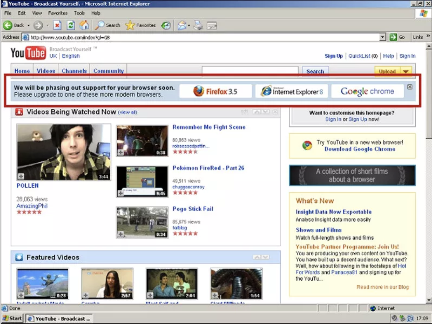 Ютуб видео браузер. Ютуб 2009. Youtube Broadcast yourself. Internet Explorer 6. Internet Explorer с youtube.