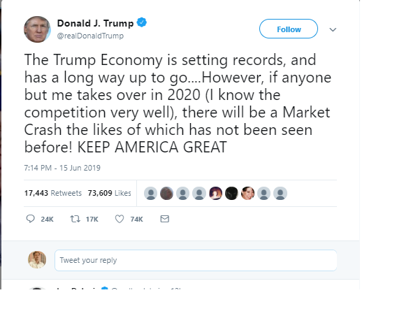 Trump Says Stock Market will crash if He Loses